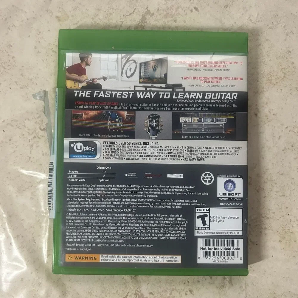 N/A xbox rocksmith authentic